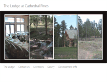 Tablet Screenshot of cathedralpineslodge.com